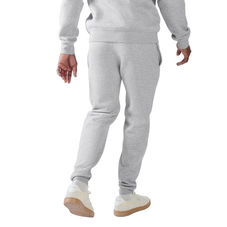 Reebok Mens ID 2-COLOUR LOGO FLEECE CUFFED JOG PANT LIGHT GREY MARL