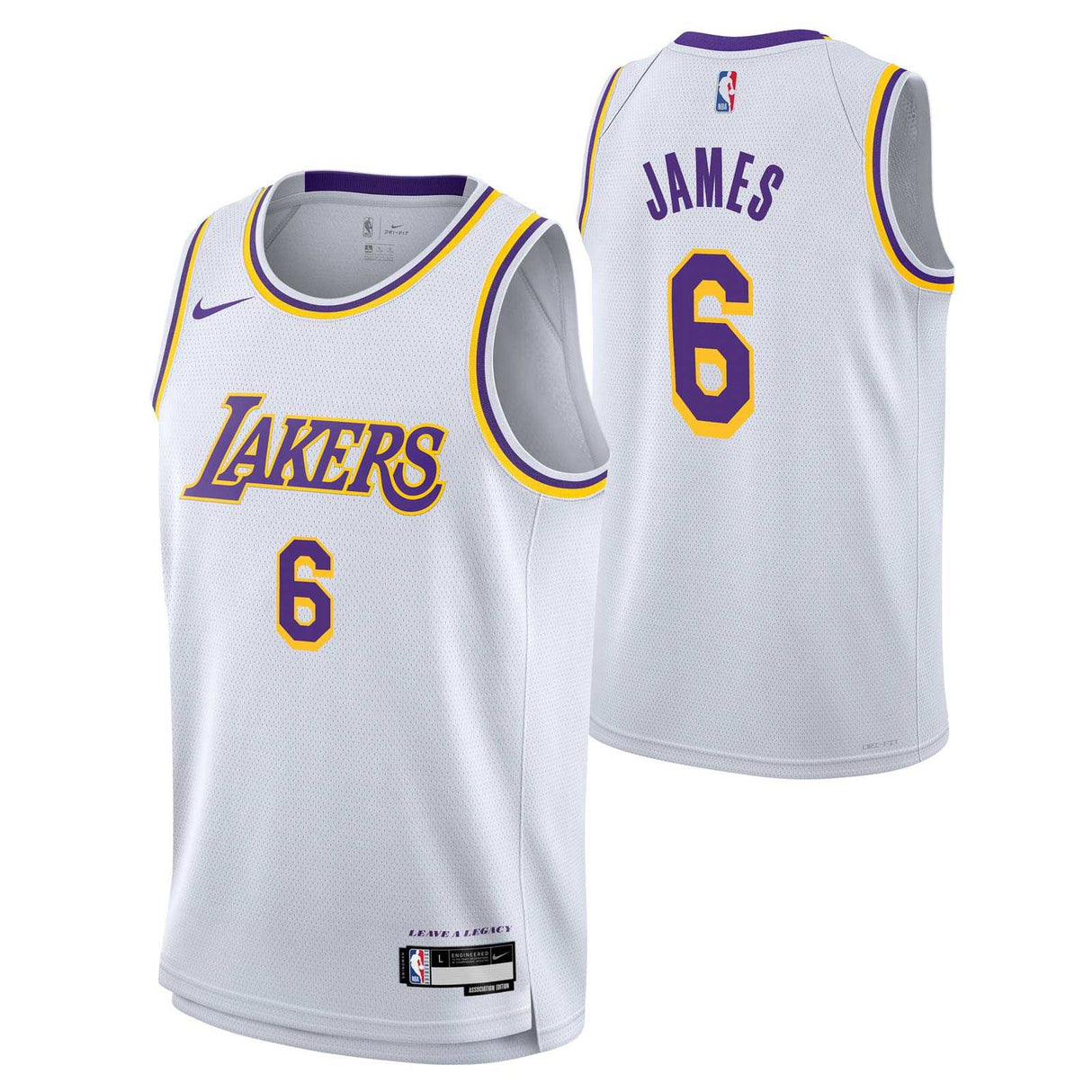 Nike Los Angeles Lakers James 6 Swingman Jersey