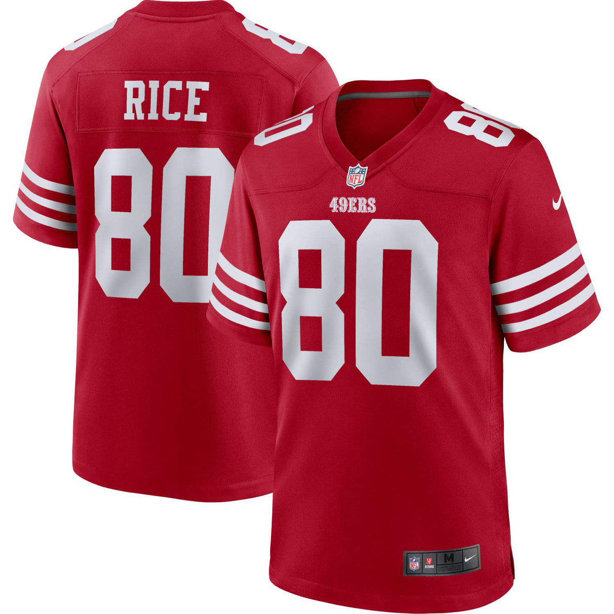 Nike NFL 49ers Rice 80 Home Game Jersey
