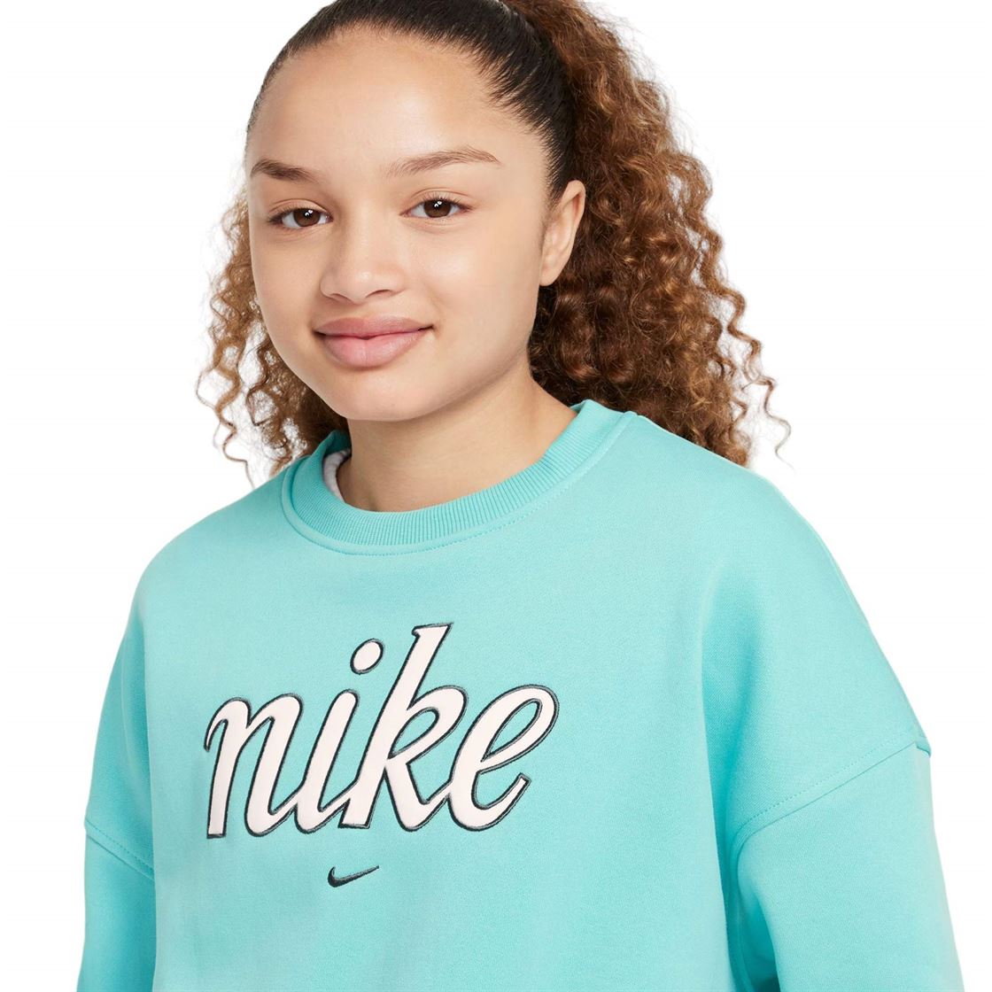Nike Sportswear Club Fleece Girls Boxy Crew-Neck Sweatshirt