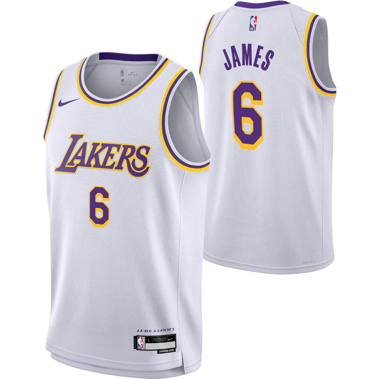 Nike Los Angeles Lakers James 6 Association Kids Jersey