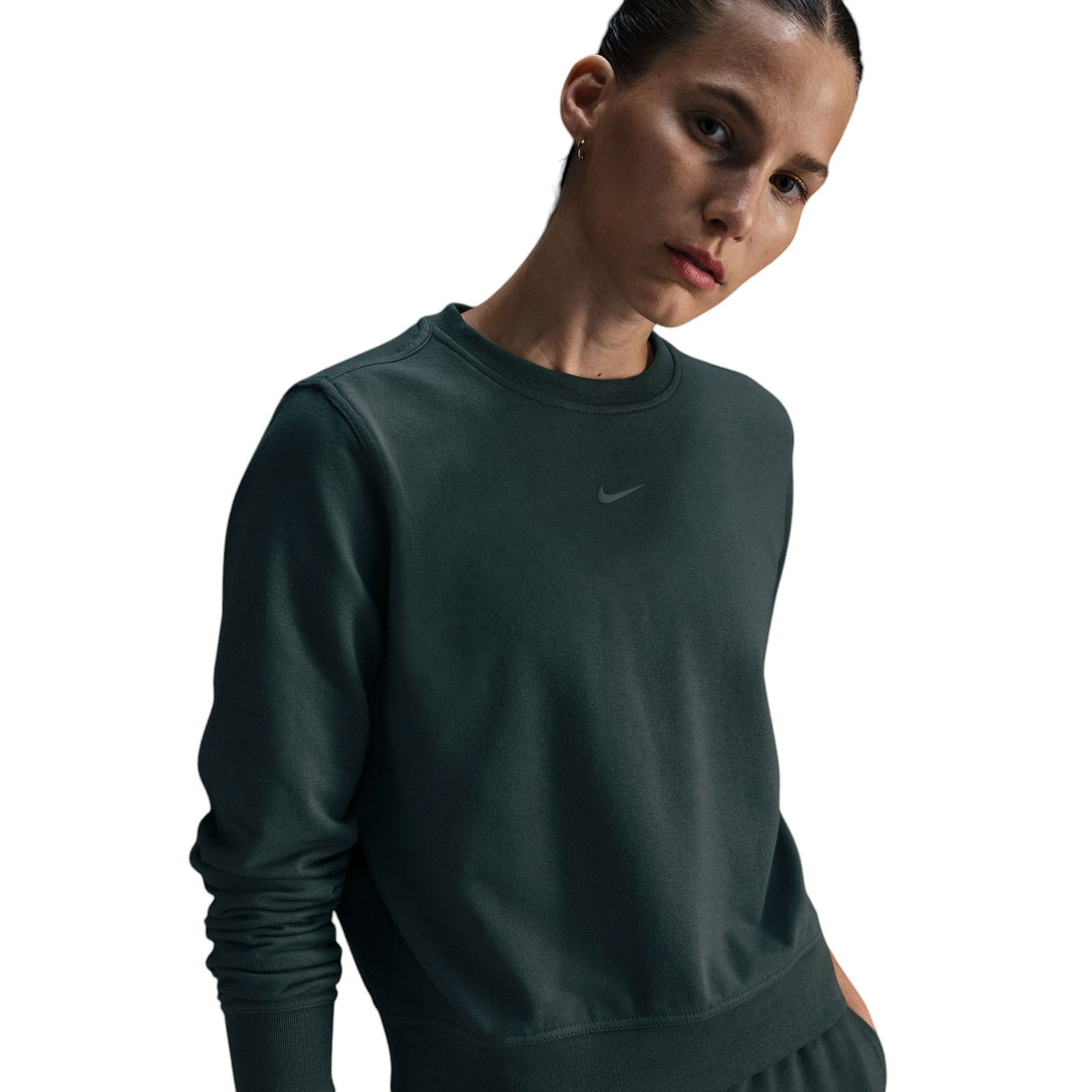 Nike Dri-FIT One Womens Crew-Neck French Terry Sweatshirt