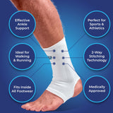 LP Elasticated Ankle Support White