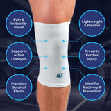 LP Elasticated Knee Support White