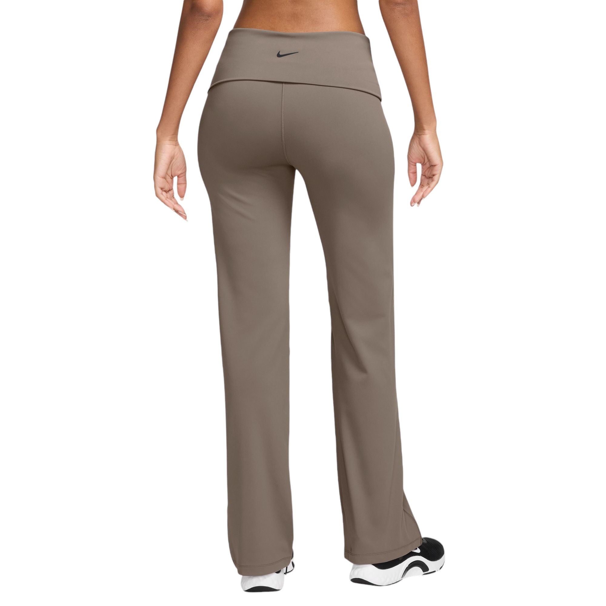 ■NIKE■ One Dry Fit High Waist Foldover Pants W Mink Brown Nike One Women's Dri-FIT High-Waisted Fold-Over Pants. Nike.com