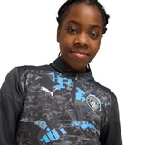 Puma Man City Football 2024/25 Pre-Match Kids Half-Zip Top