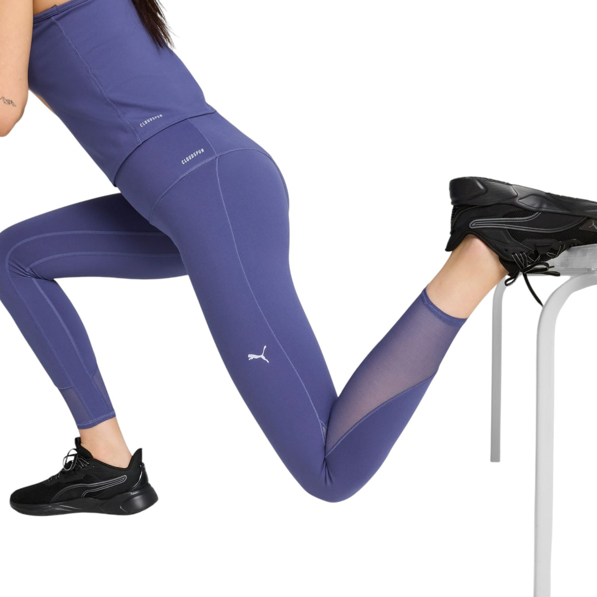 Puma CLOUDSPUN Womens High-Waisted 7/8 Soft Mesh Leggings
