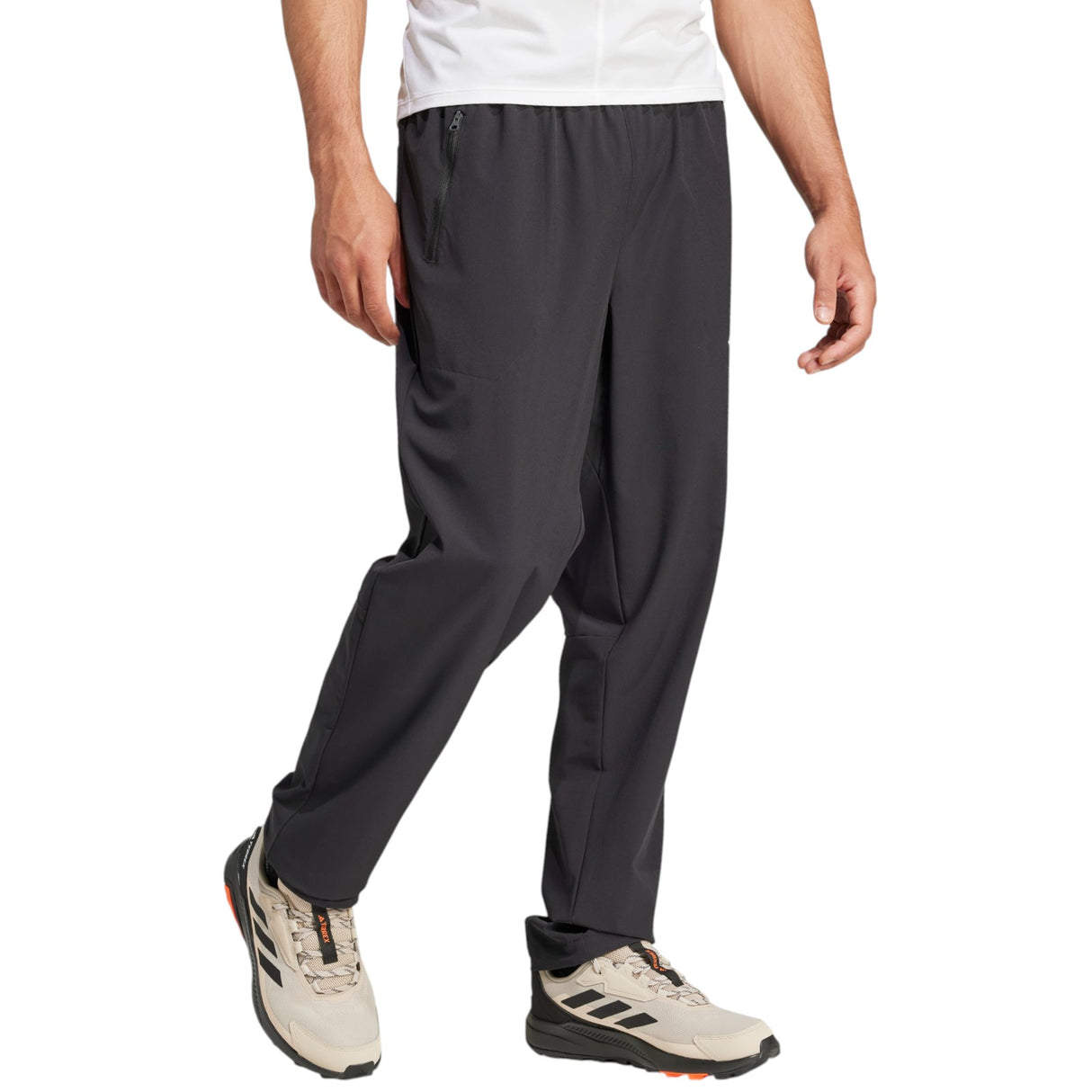 adidas Multi Essentials Stretch Mens Hiking Joggers Model Front Side View
