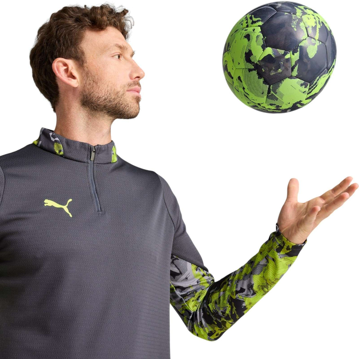 Puma IndividualCUP Mens Half-Zip Long Sleeved Top