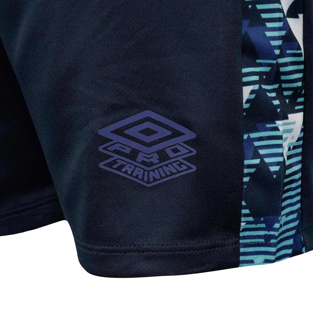 Umbro Formation Kids Pro Training Football Short Close-Up Left Leg View