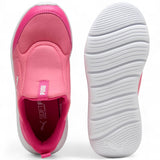 Puma Fun Racer 2 Sliptech Low-Cut Slip On Kids Shoes Pink Top and Sole Full View
