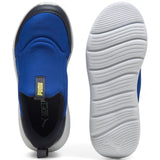 Puma Fun Racer 2 Sliptech Low-Cut Slip On Kids Shoes Blue Top and Sole Full View