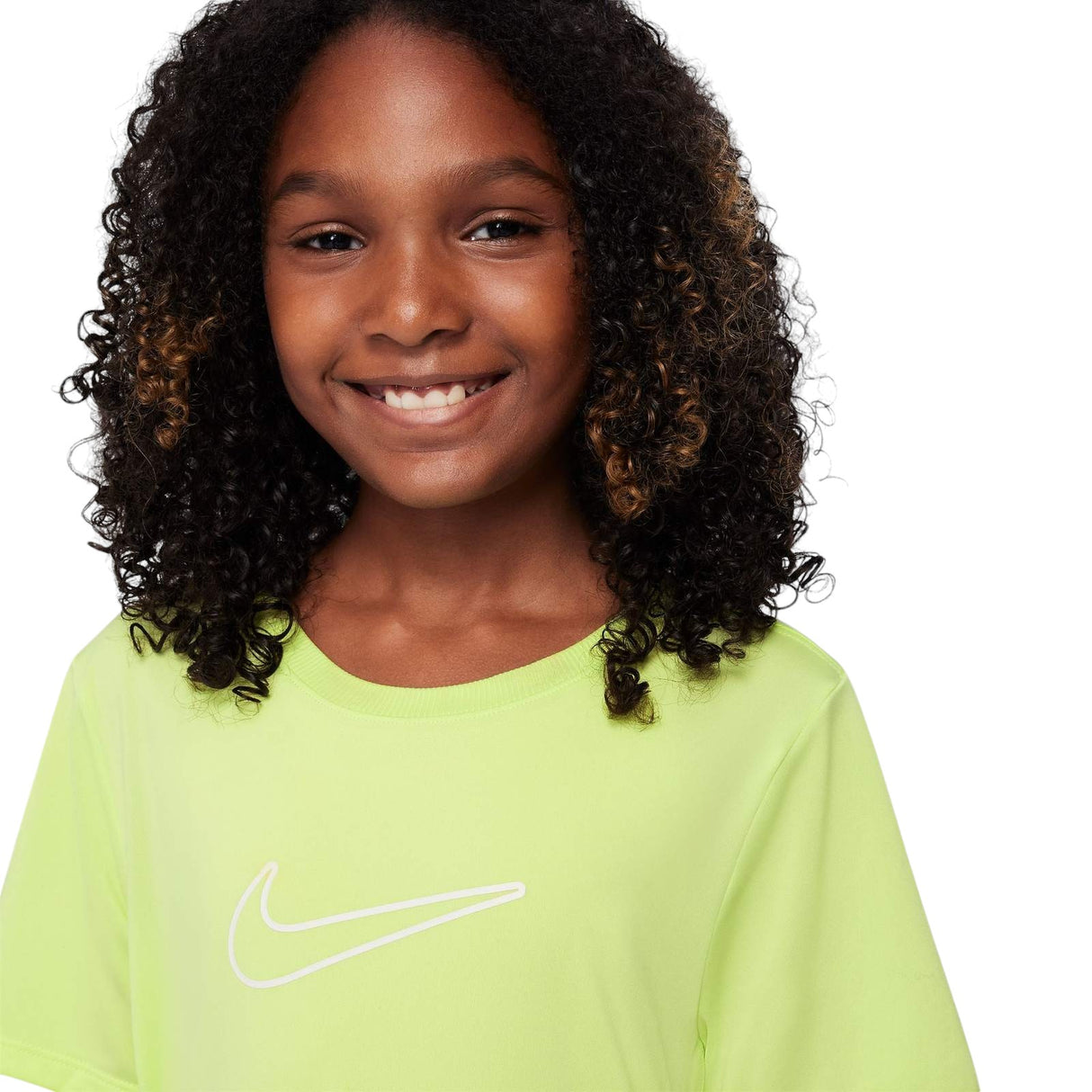 Nike One Fitted Big Kids' (Girls') Dri-Fit Short-Sleeve Top