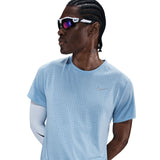 Nike Mens NK DF BREATHE MILER SS TOP Blu