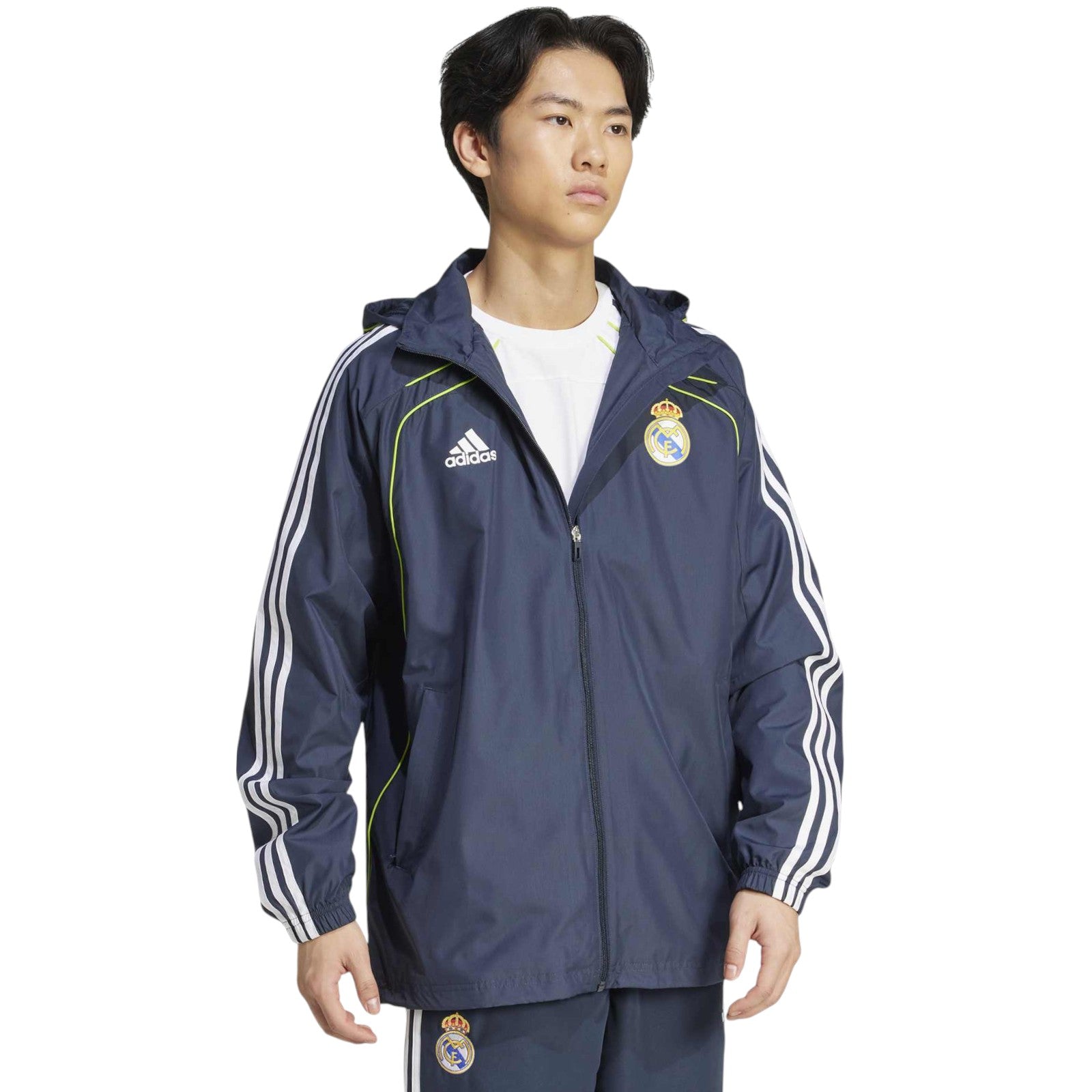 adidas Real Madrid Adults Full-Zip Windbreaker Jacket