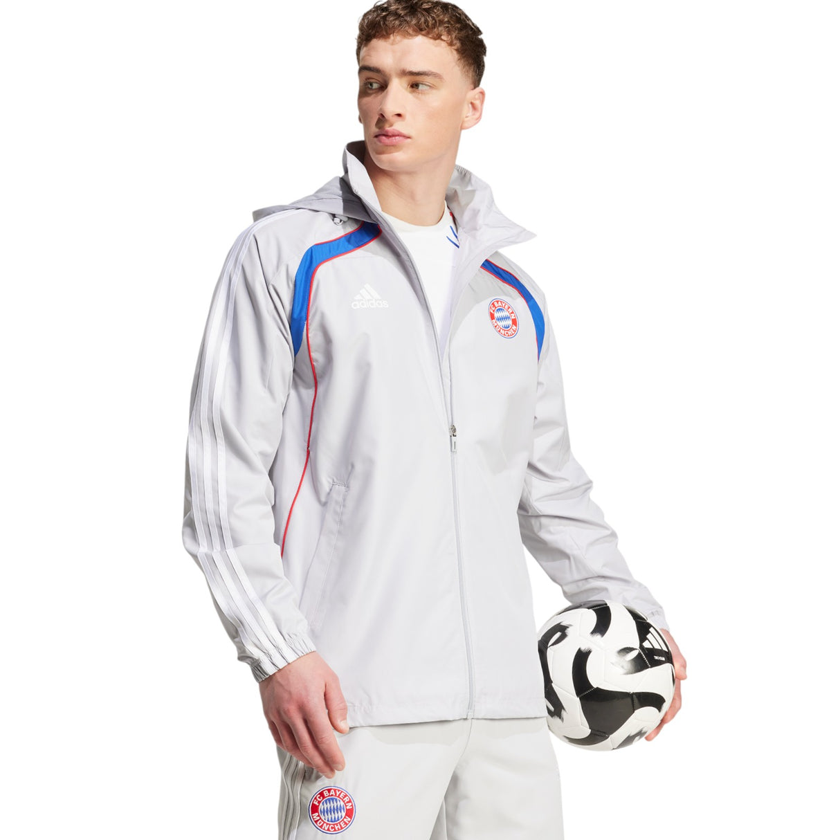 adidas FC Bayern Football Full-Zip Windbreaker Jacket