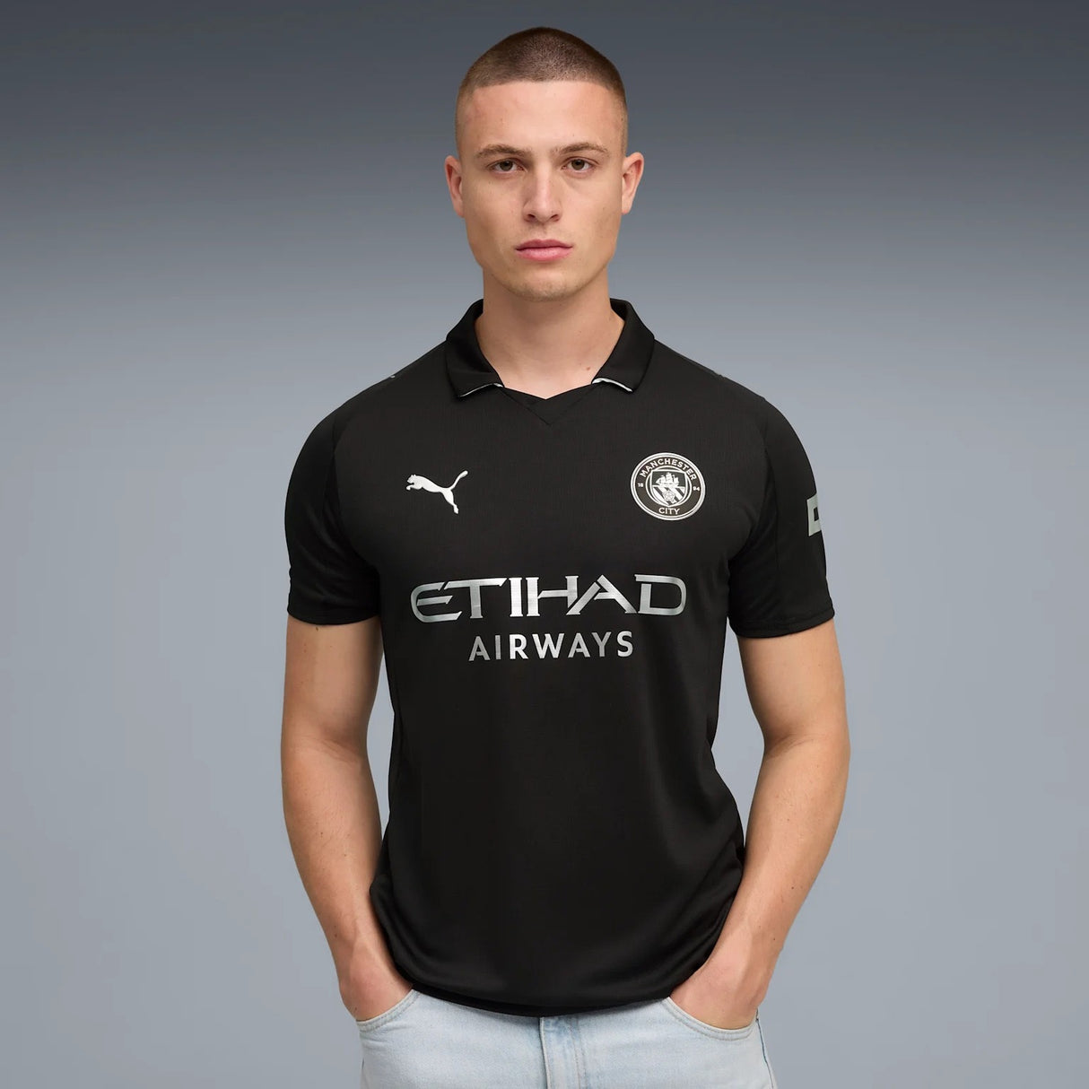 Puma Manchester City Football 2025/26 Adults Short Sleeved Away Jersey