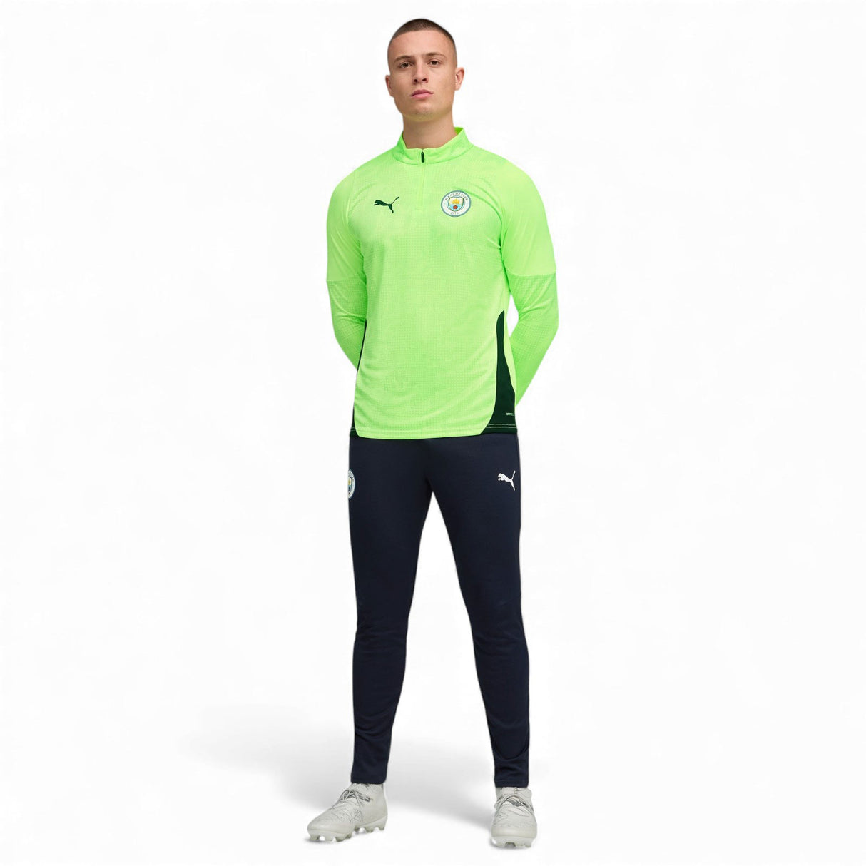 Puma MCFC 25 UCL Train QZ Top Green
