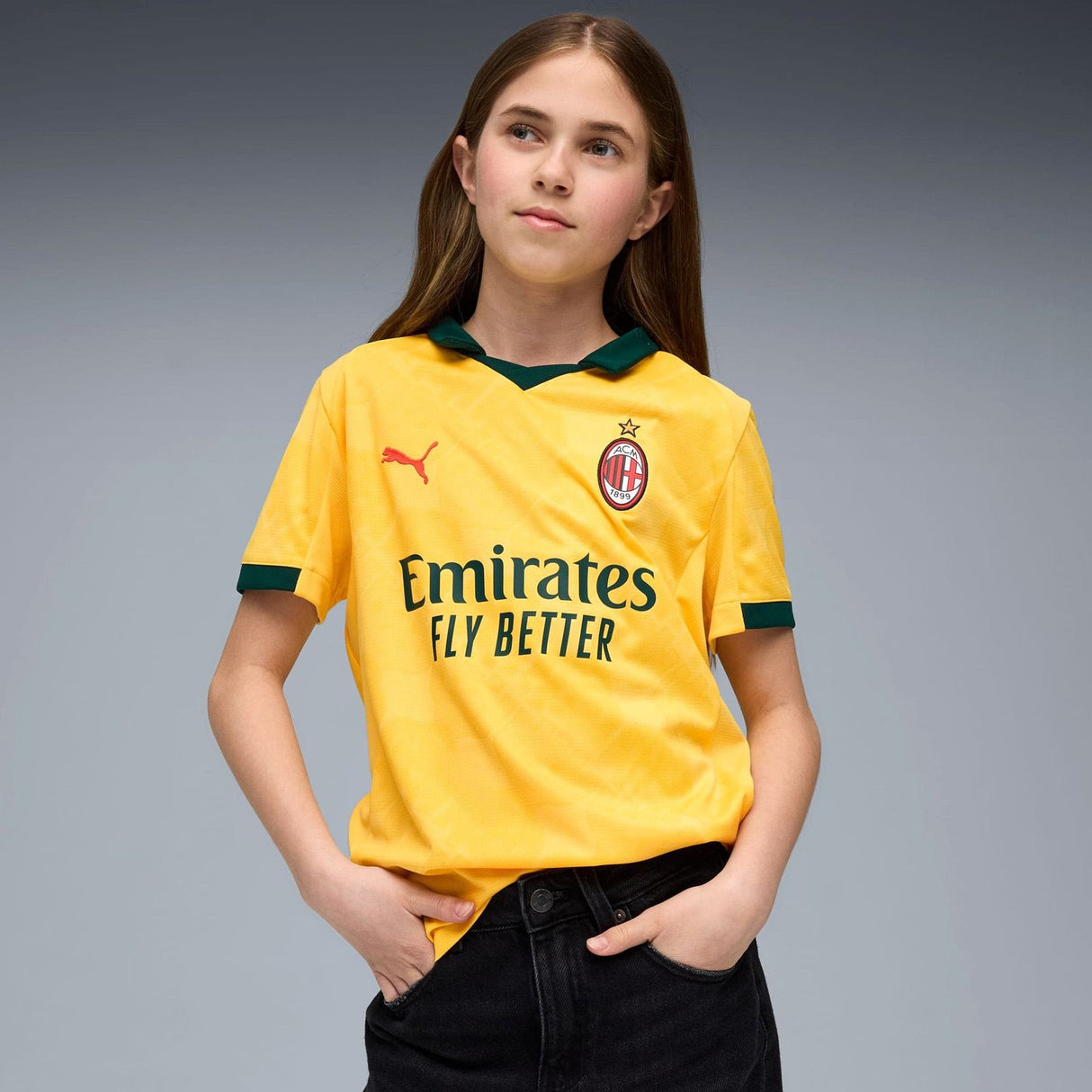 Puma AC Milan Football 2025/26 Kids Regular-Fit Third Jersey