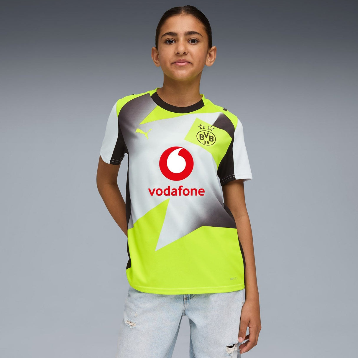 Puma BVB 25 Kids Away Jersey Grey