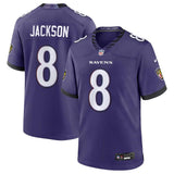 Nike Ravens Home Jersey Jackson 8 Purple