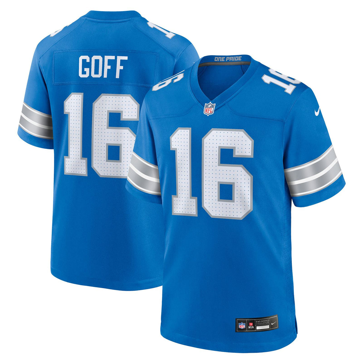 Nike Lions Home Jersey Goff 16 Blue