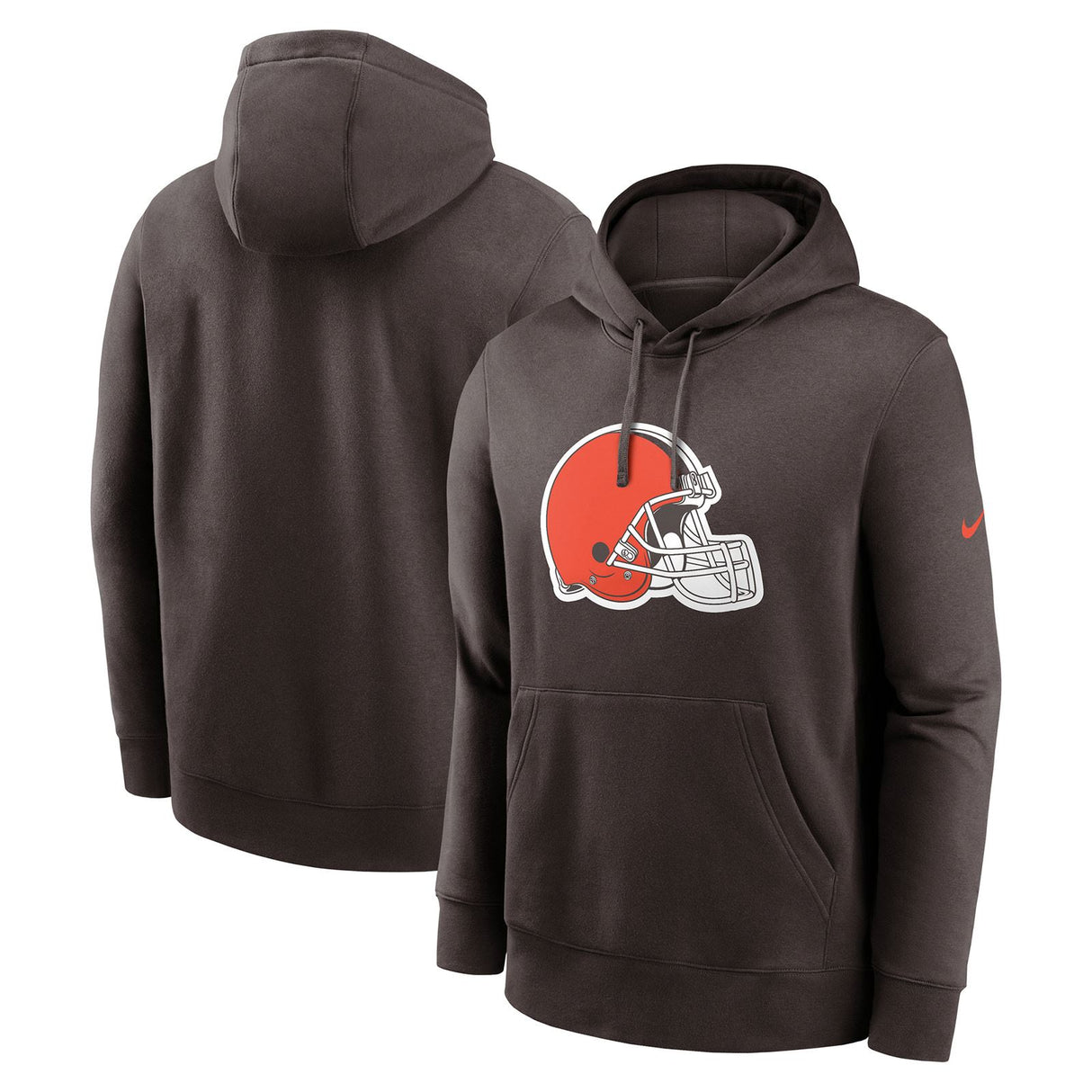 Nike Browns Club Logo Hoodie Brown