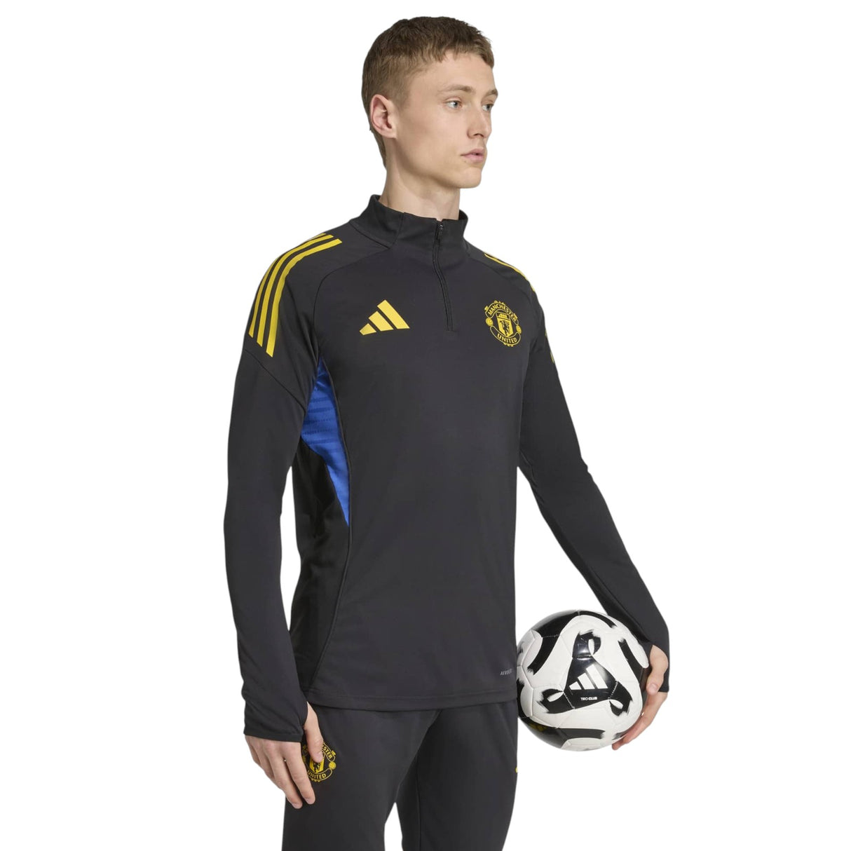 adidas MUFC 25 EU Train QZ Top Black