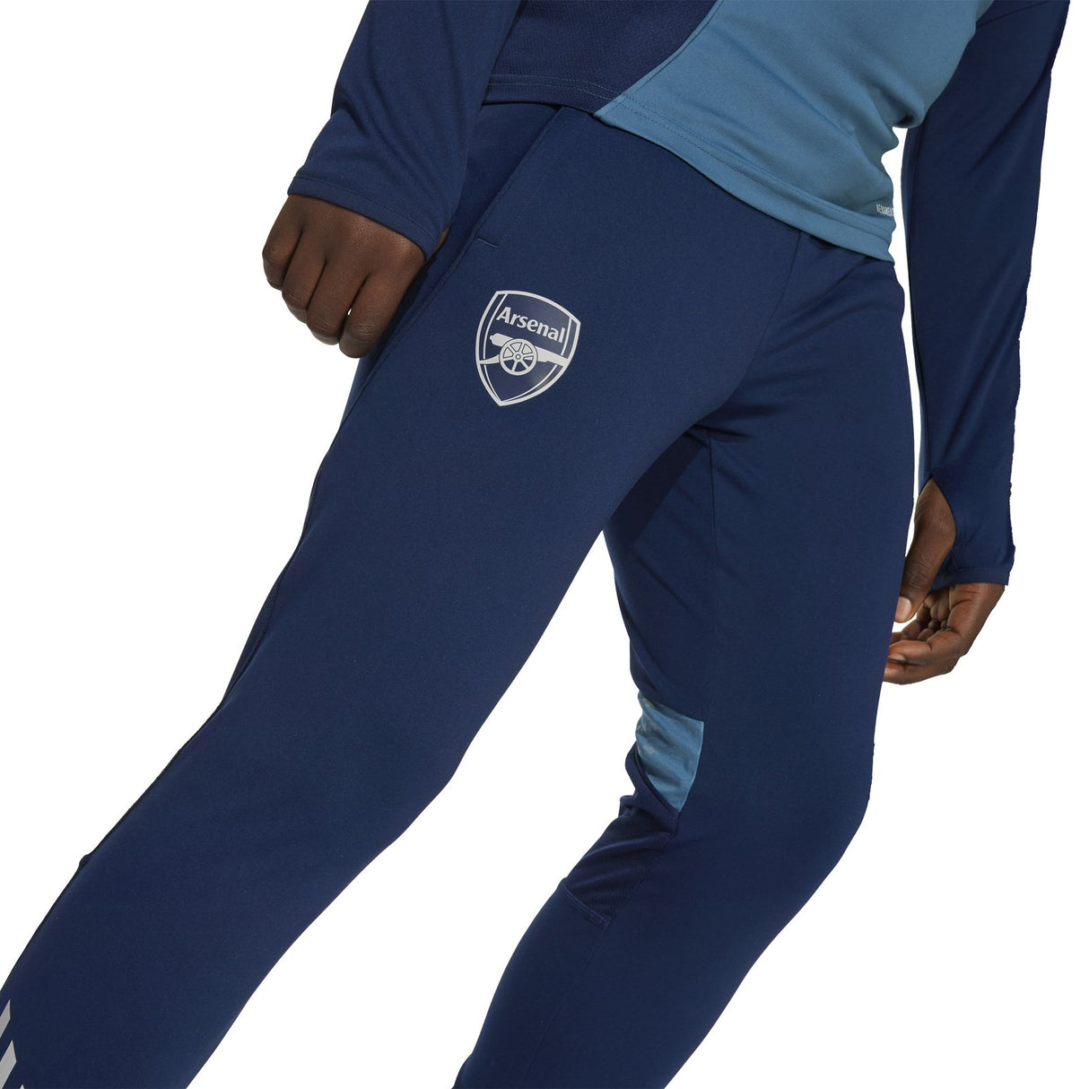 adidas Arsenal Football 2025/26 Kids Training Pant Model Front Side View