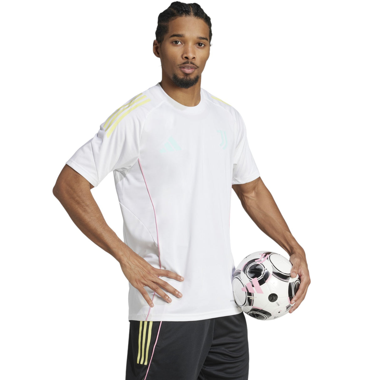 adidas Juventus Football Adults 2025/26 Training Jersey Model Front Side View