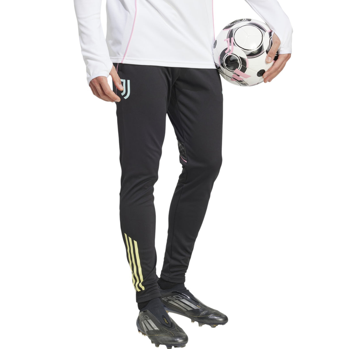 adidas Juventus Football Adults 2025/26 Training Pant Model Front Side View