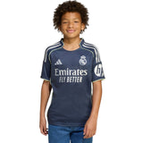 adidas Real Madrid Football 2025/26 Kids Short Sleeved Away Jersey Model Front View