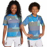adidas Real Madrid Football 2025/26 Kids Pre-Match Jersey Models Front View