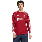 adidas Liverpool Football 2025/26 Adults Long Sleeved Home Jersey