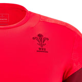 Macron Welsh&nbsp;Rugby 2025/26 Mens Short Sleeved Training T-Shirt Close-Up Crest View