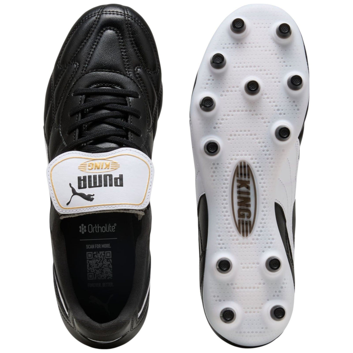 Puma King Top Adults Firm Ground Lace Football Boots Top and Sole Full View