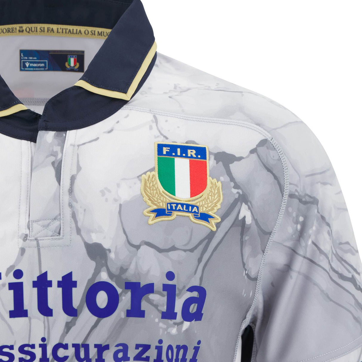 Macron Italy Rugby 2025/26 Adults Short Sleeved Away Jersey