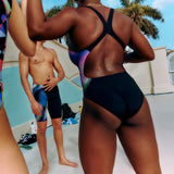 Speedo Girls Placement Muscleback Black