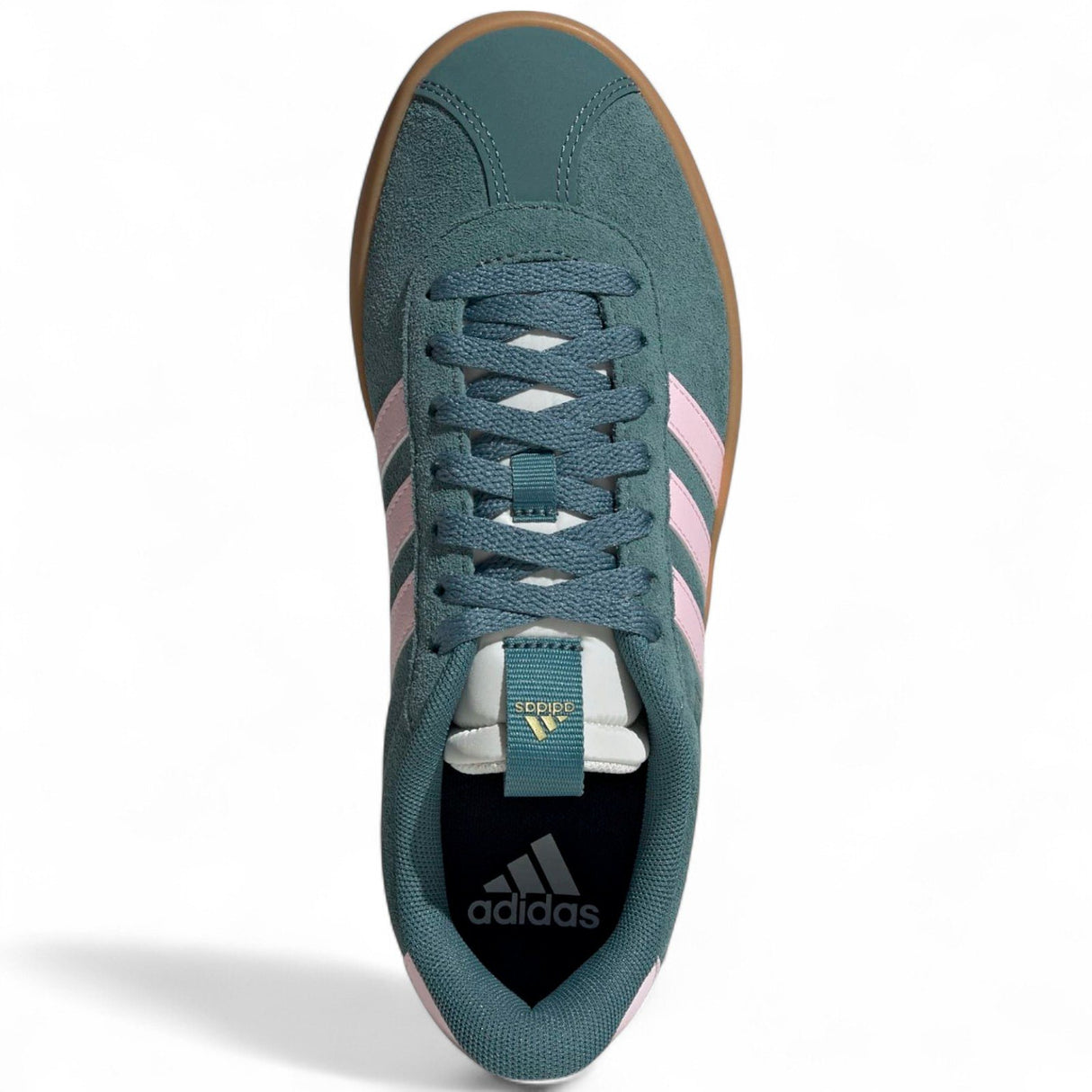 adidas VL Court 3.0 Womens Regular-Fit Lace Sneakers Top Full View