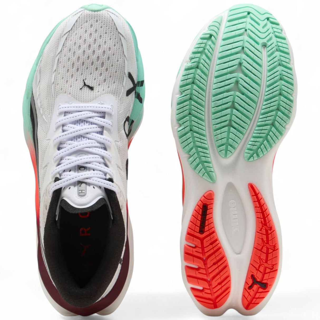 Puma Velocity Nitro 4 Hyrox Womens Regular-Fit Running Shoes Upper and Sole Full View