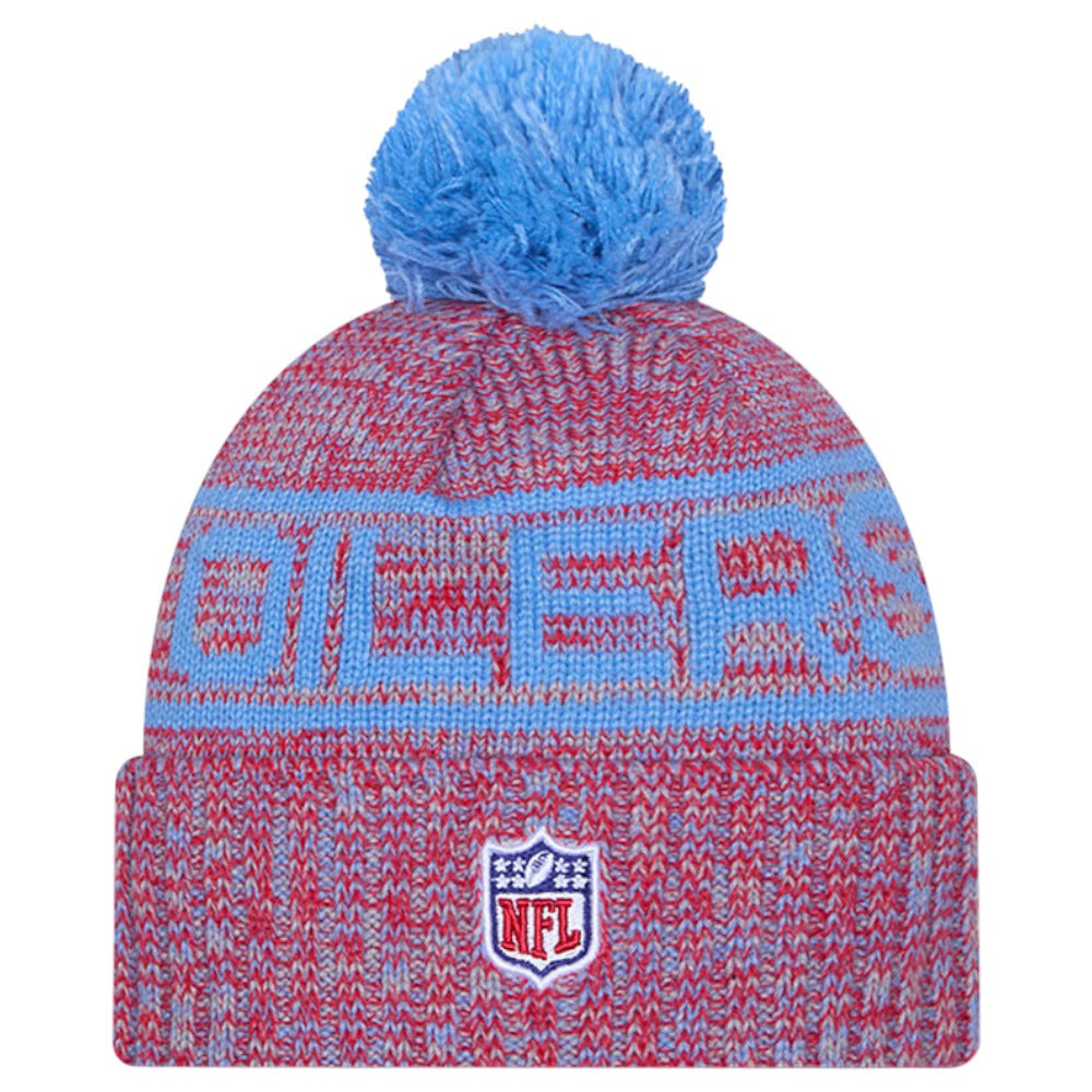 New Era NFL 25 Oilers Bobble Hat Blue
