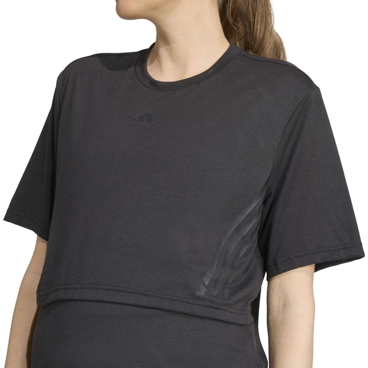 adidas Aeroready 3-Stripes Regular-Fit Maternity T-Shirt