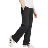 adidas Open Hem Womens Mid-Rise Fleece Training Pant Model Side View