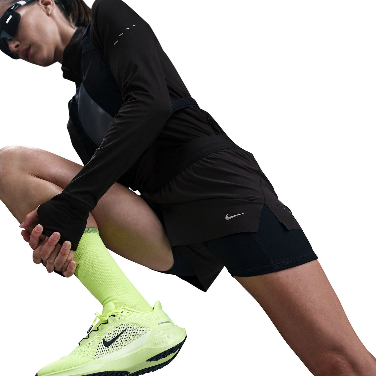 Nike Swift Womens Dri-FIT Mid-Rise 2-in-1 Running Shorts