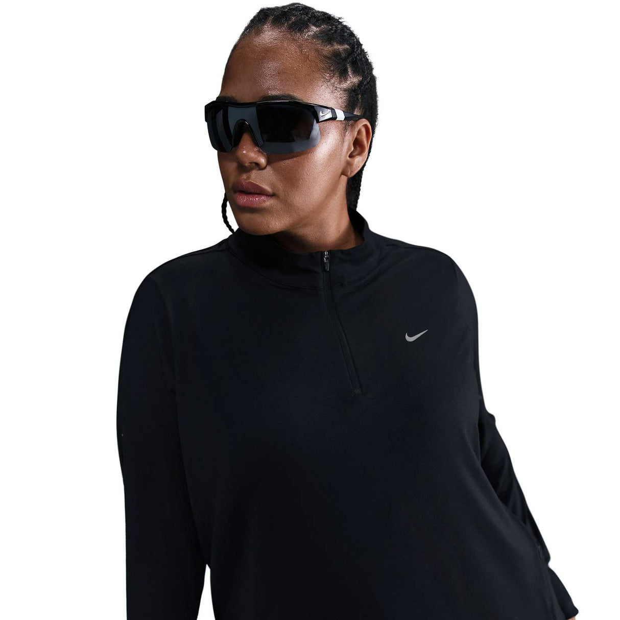 Nike Swift Womens Dri-FIT UV Half-Zip Running Top (Plus Size)