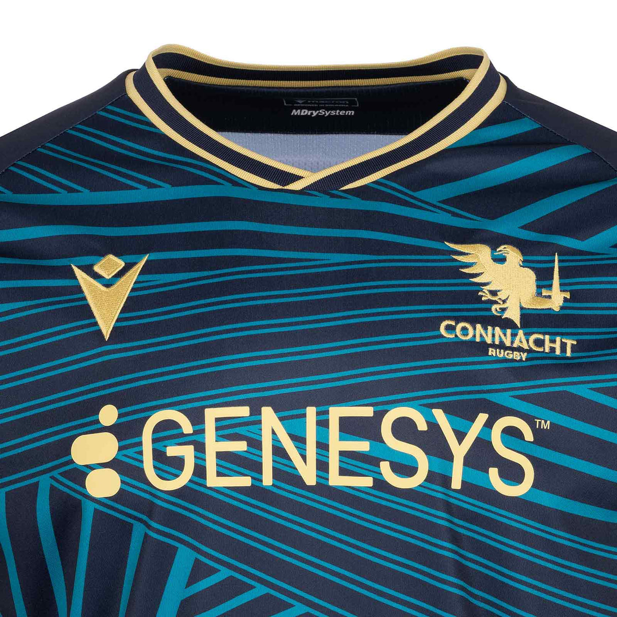 Macron Connacht Rugby 2025/26 Kids Warm Up Short Sleeved Jersey