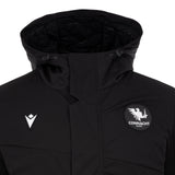 Macron Connacht Rugby 2025/26 Mens WaterProof Parka Jacket Close-Up Chest View