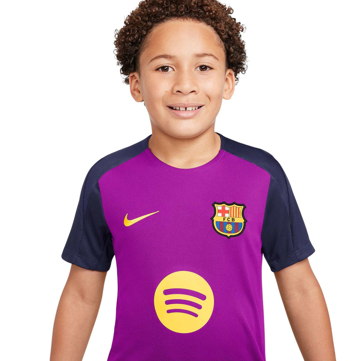 Nike FC Barcelona Strike Kids Dri-FIT Soccer Short-Sleeve Top