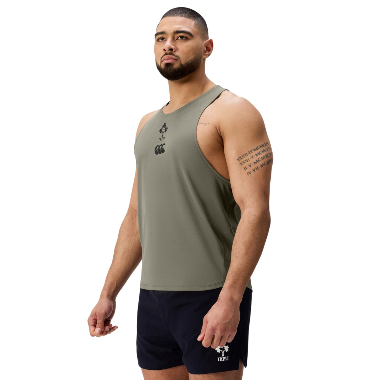 Canterbury IRE POLY TRNG SINGLET Brown