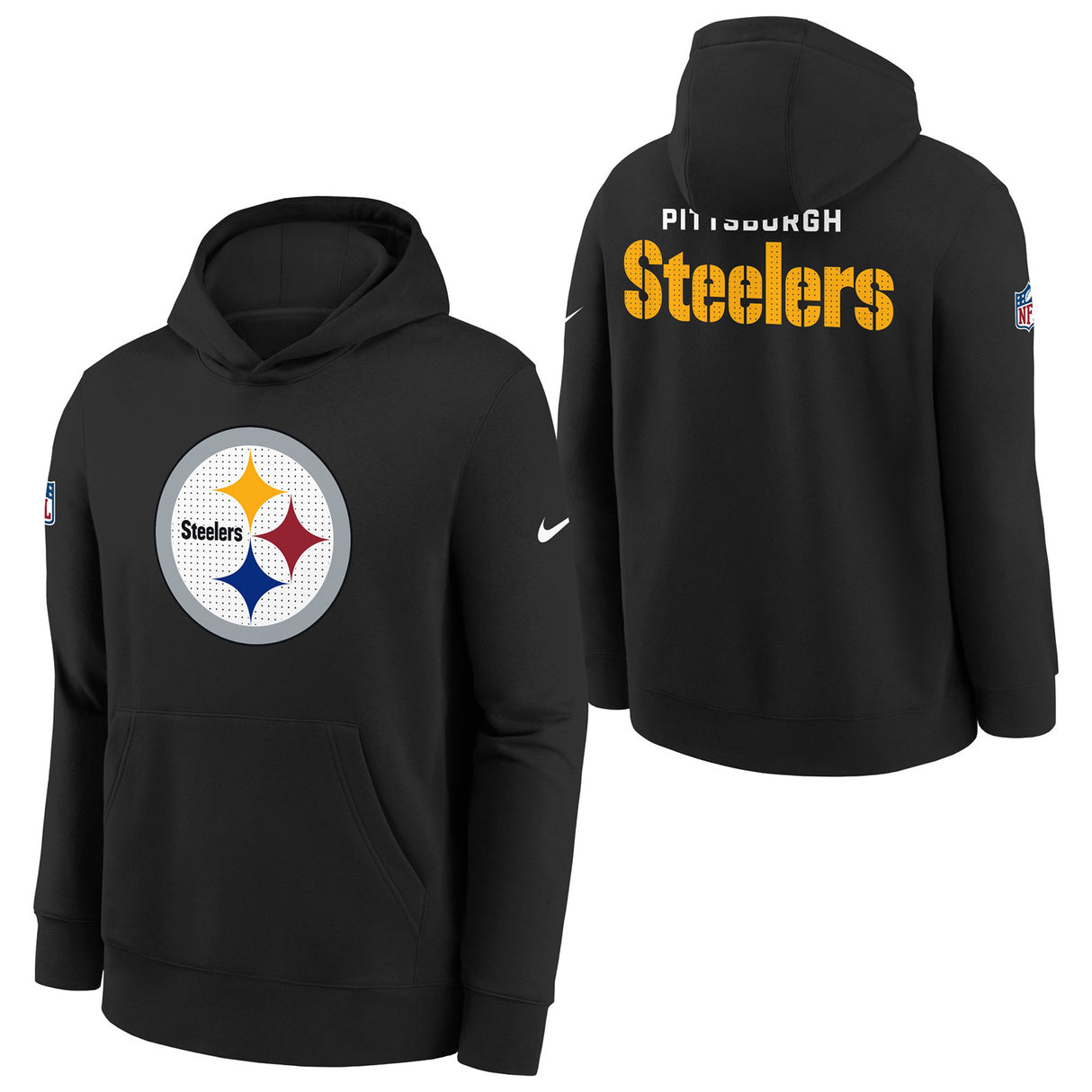 Nike Steelers Fleece Kids Hoodie Black